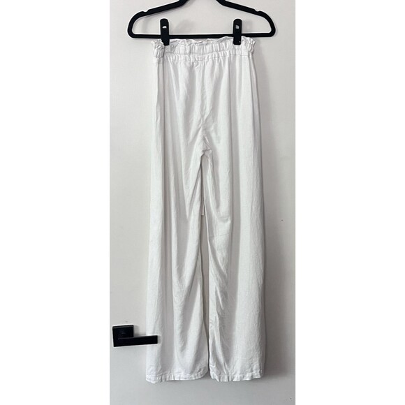 Vanilla Star Womens‎ Ivory Drawstring Waist Pull On Wide Leg Pants S - Picture 5 of 9